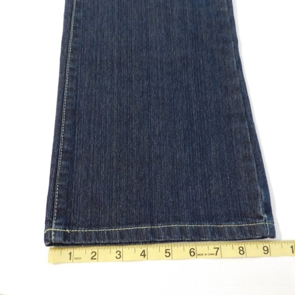 Nine West Women's Dark Wash Jeans Embroidered Pockets Mid Rise Bootcut Sz 10 NEW - Picture 11 of 11